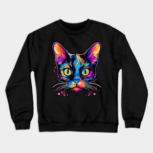 Siamese Cat Smiling Crewneck Sweatshirt